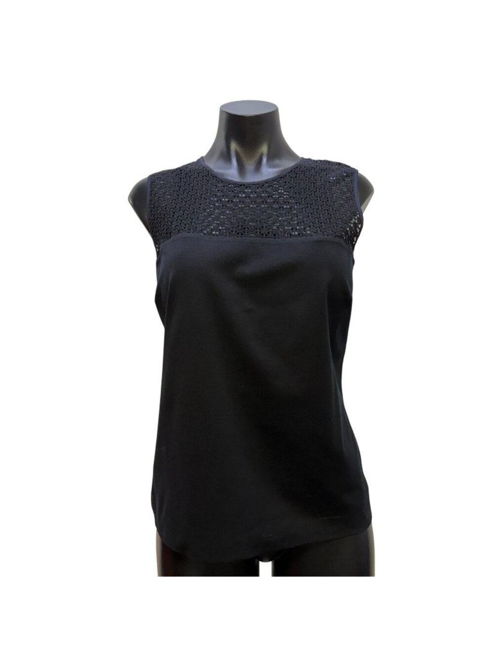 Akris Punto Black Eyelet Pants & Blouse Set Size 10/8